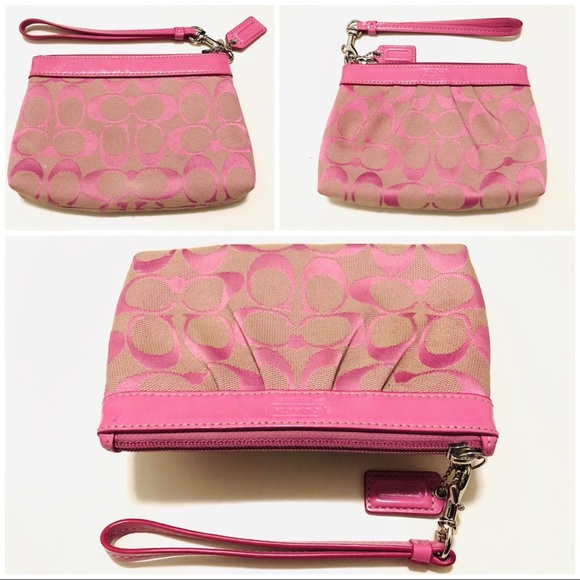 Coach Handbags - Coach Pink Wristlet